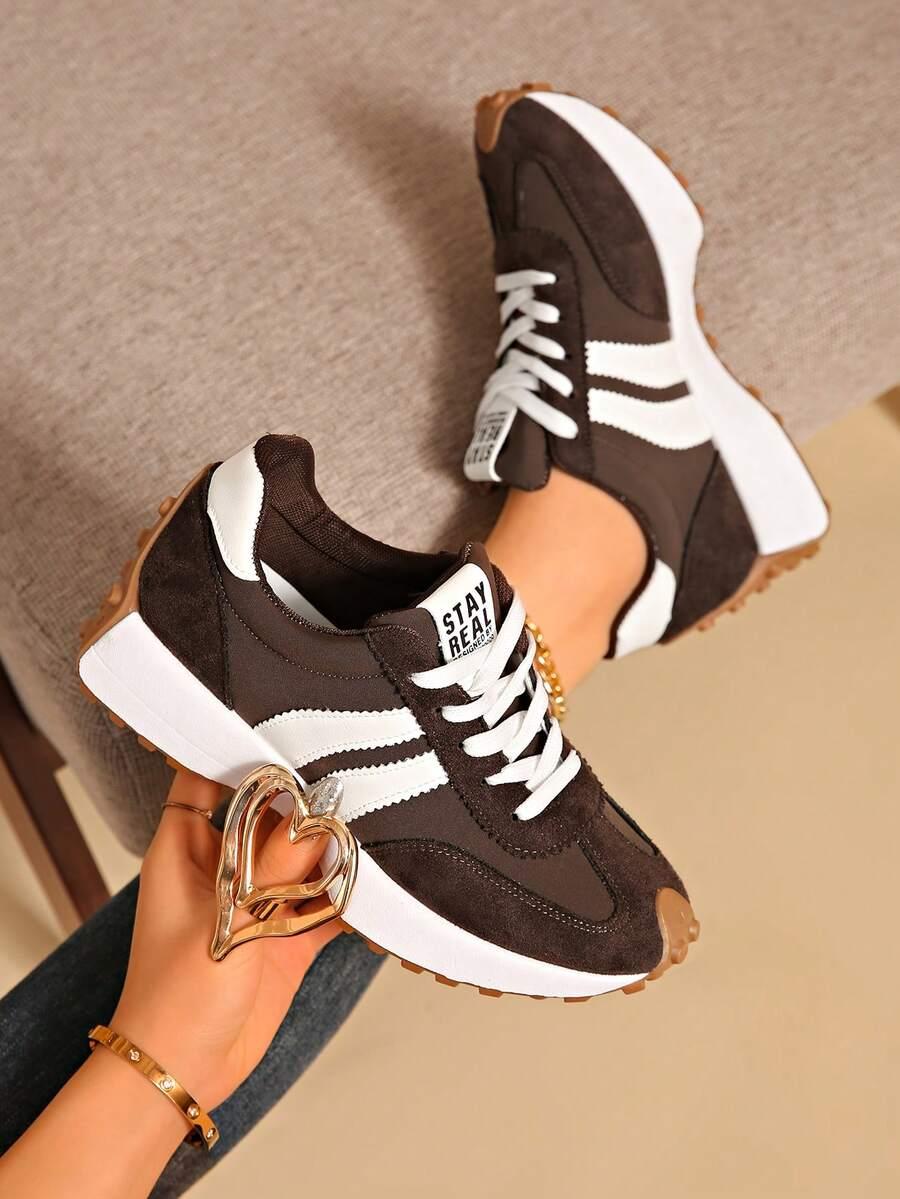 BRĄZOWE BUTY SPORTOWE 