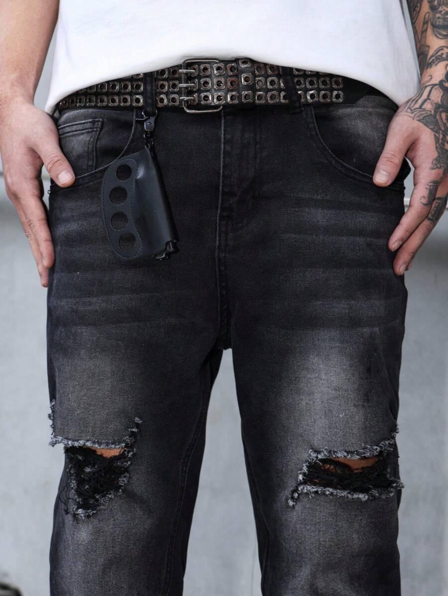 czarne spodnie jeans