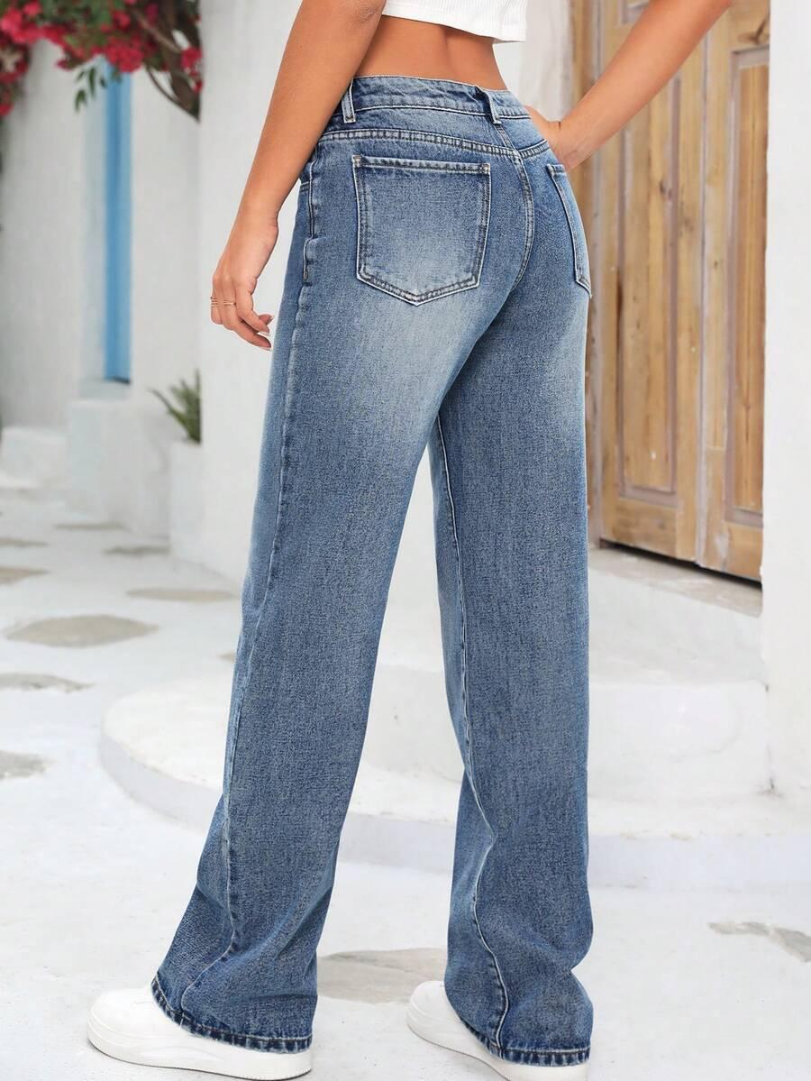SPODNIE JEANS PROSTA NOGAWKA