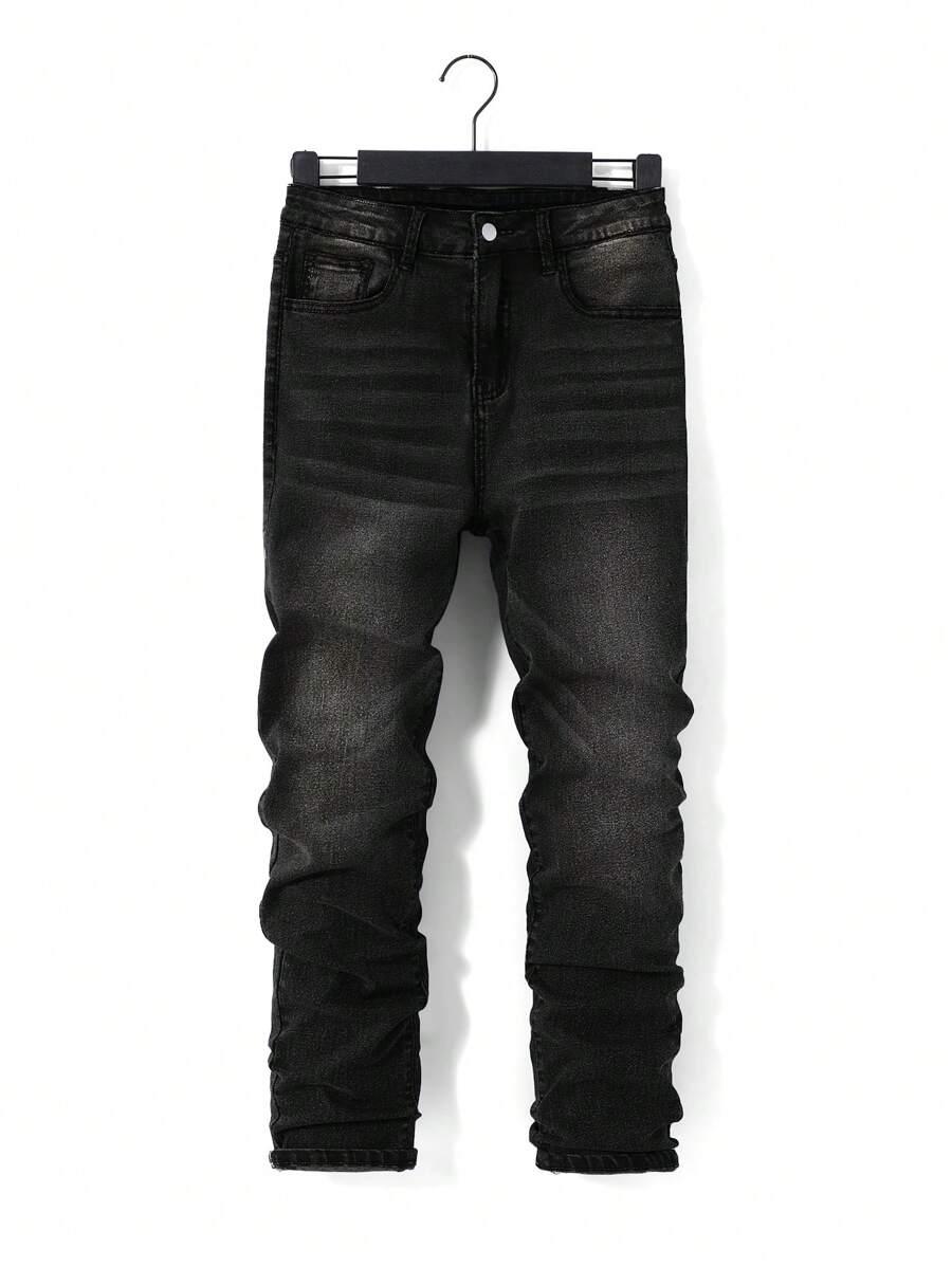 CZARNE SPODNIE JEANSS