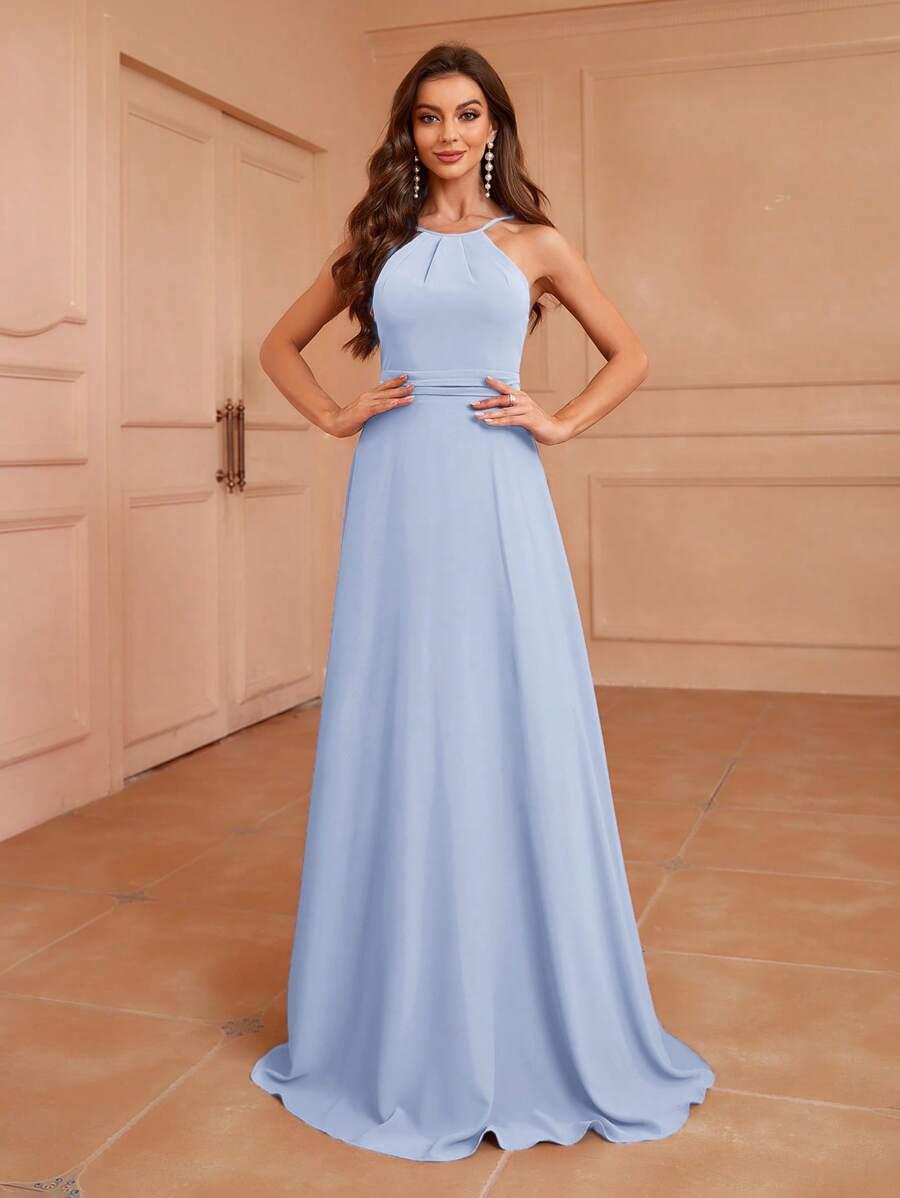 NIEBIESKA MAXI SUKIENKA 