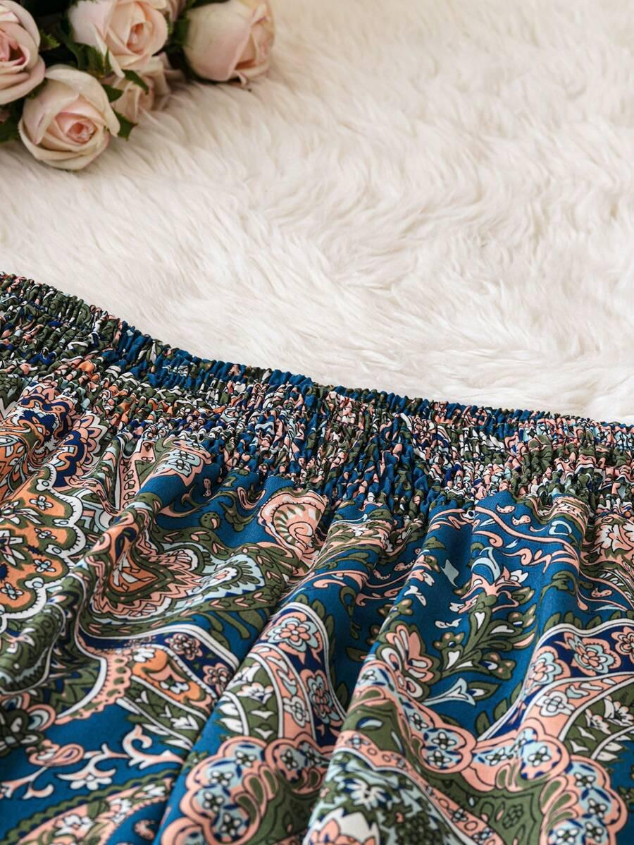 SPODNIE Z GUMKĄ W PASIE CASUAL print