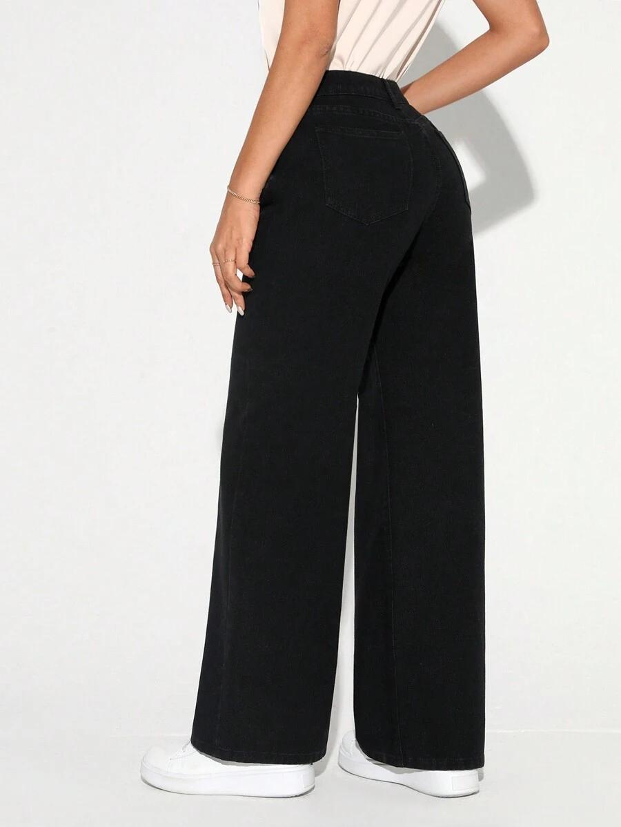 CZARNE SPODNIE JEANS