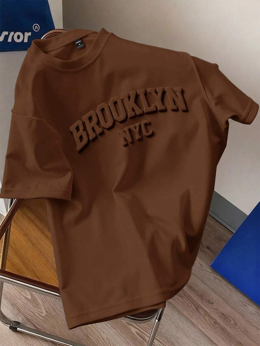 brązowy t-shirt casual