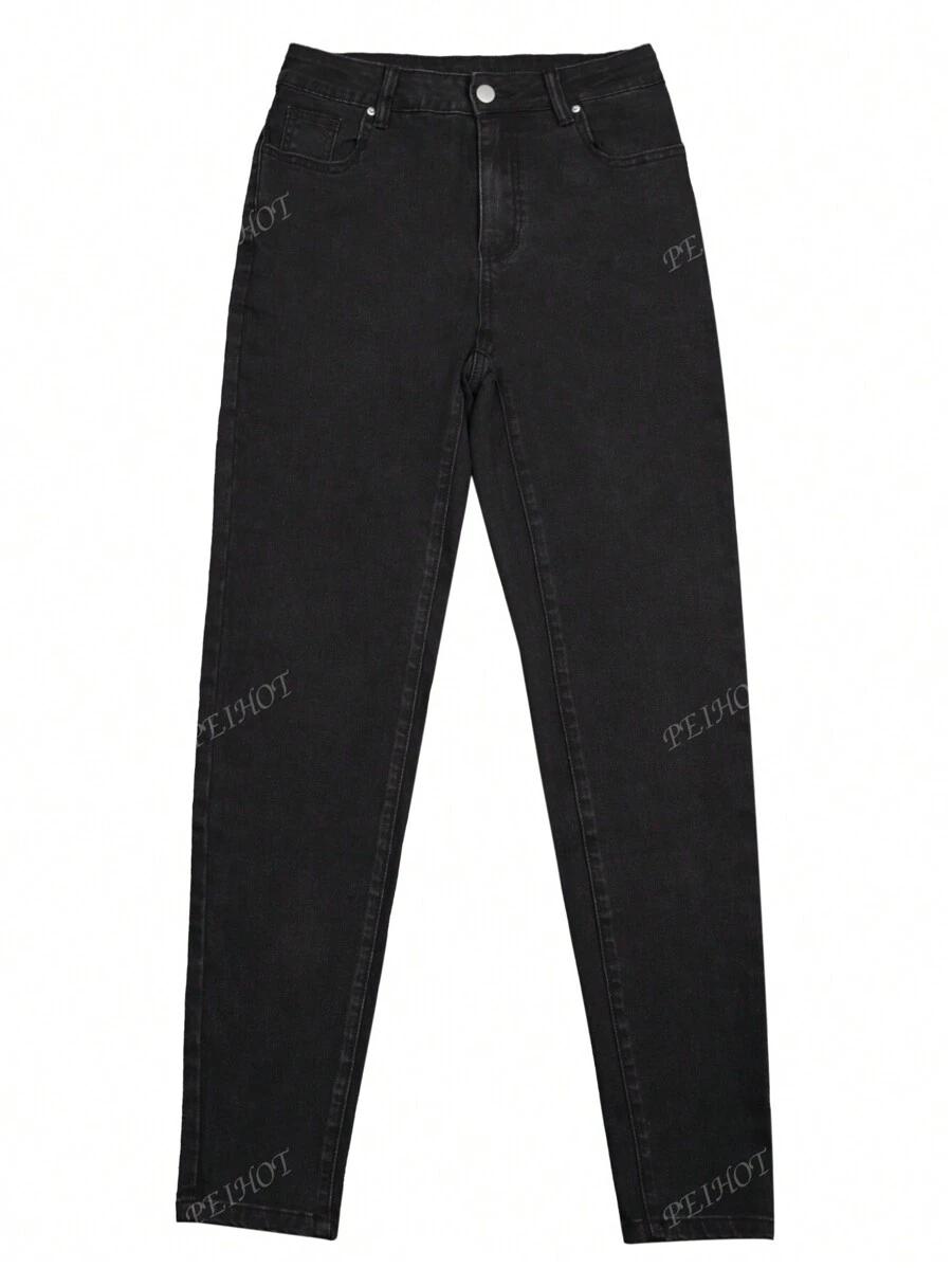 CZARNE SPODNIE JEANS