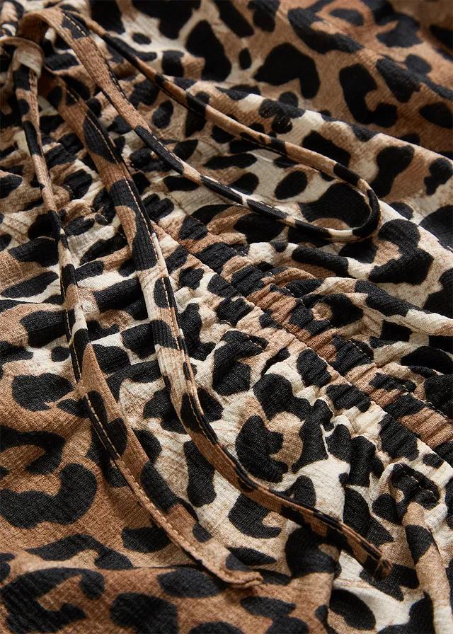 BLUZKA Z DŁUGIM RĘKAWEM W PANTERKĘ