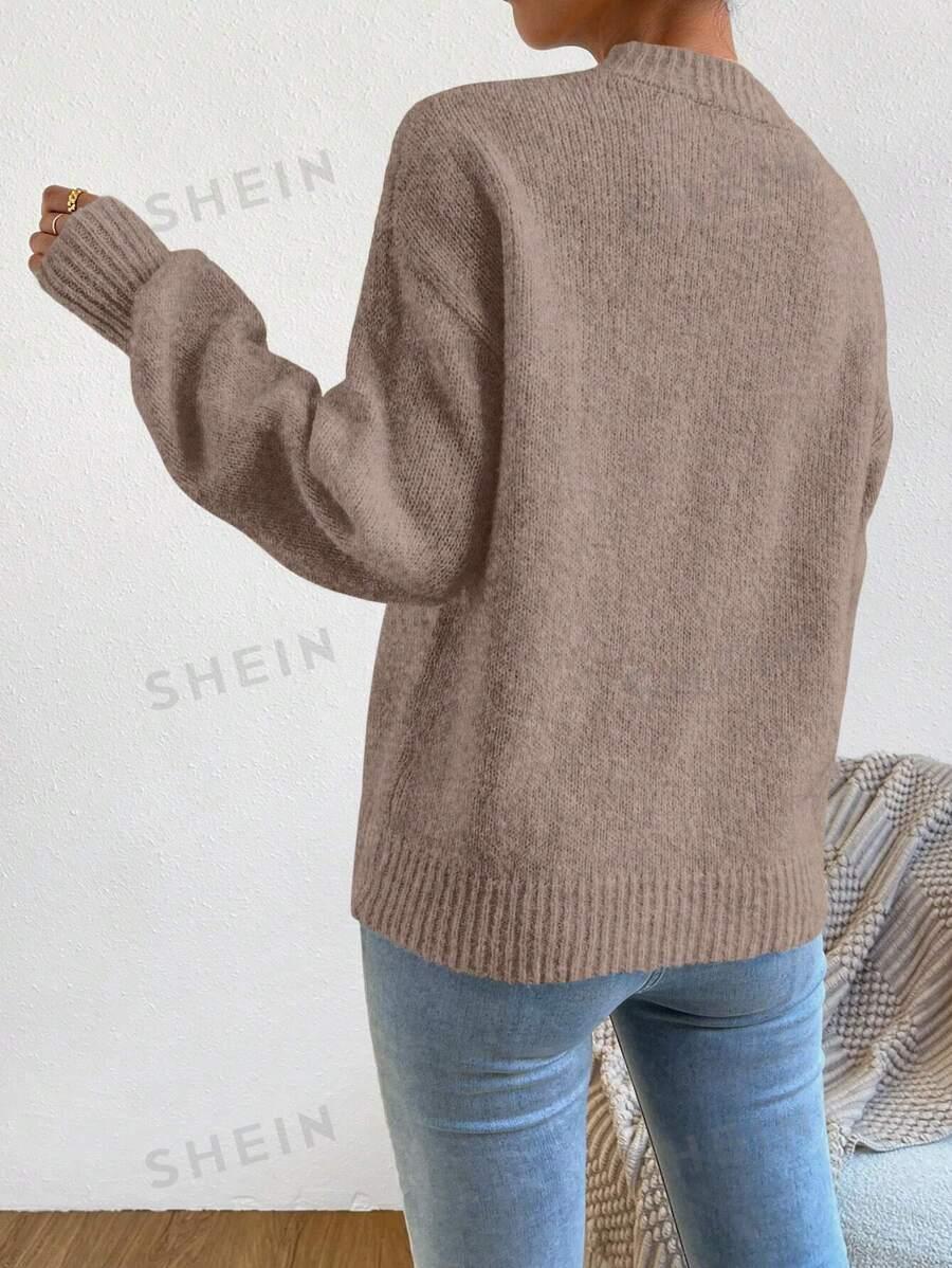 BEŻOWY SWETER STÓJKA
