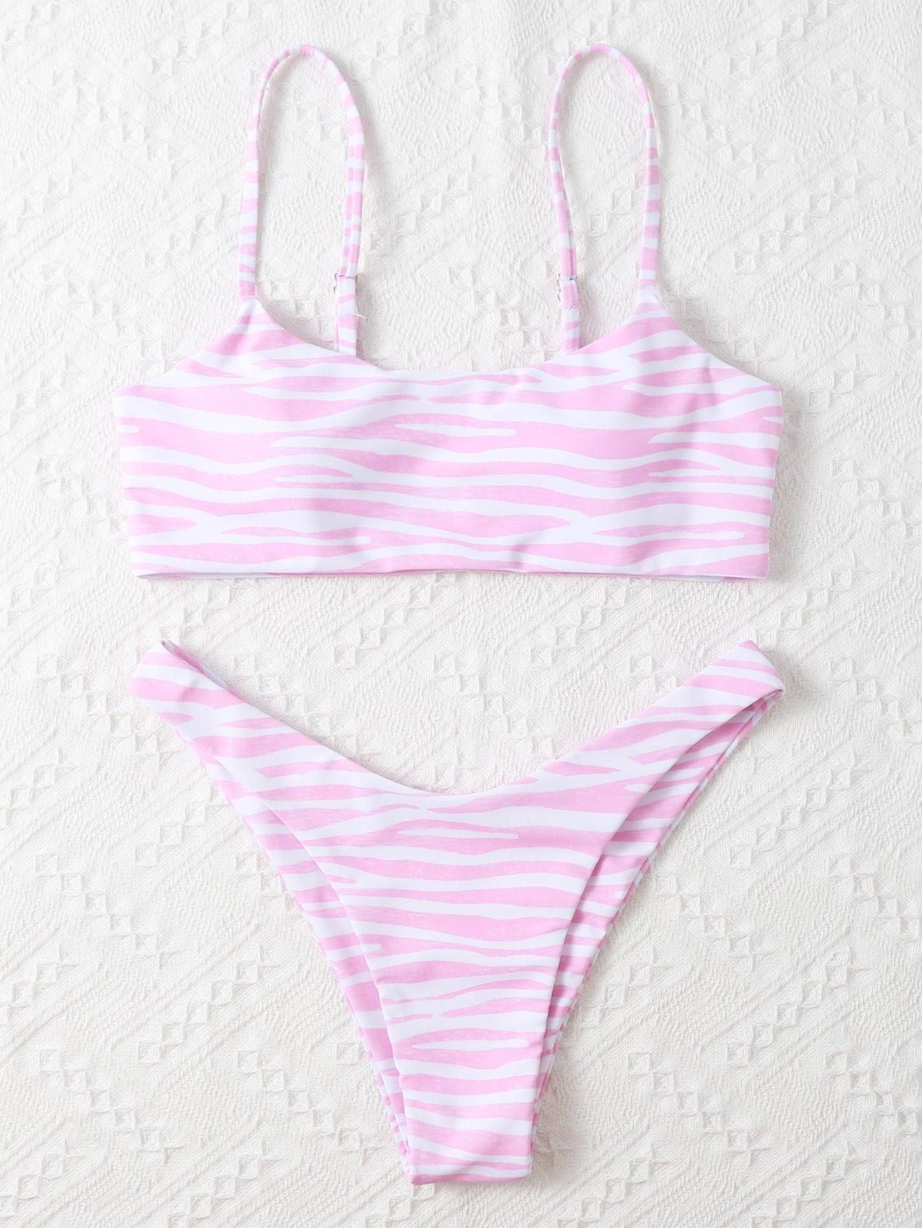 DWUCZĘŚCIOWY STRÓJ KĄPIELOWY animal print