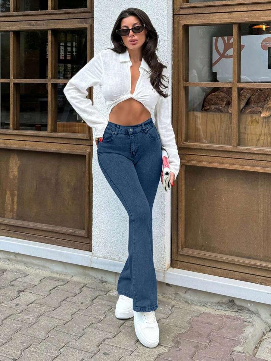 NIEBIESKIE SPODNIE JEANS