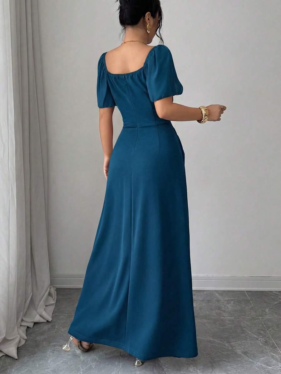 NIEBIESKA MAXI SUKIENKA
