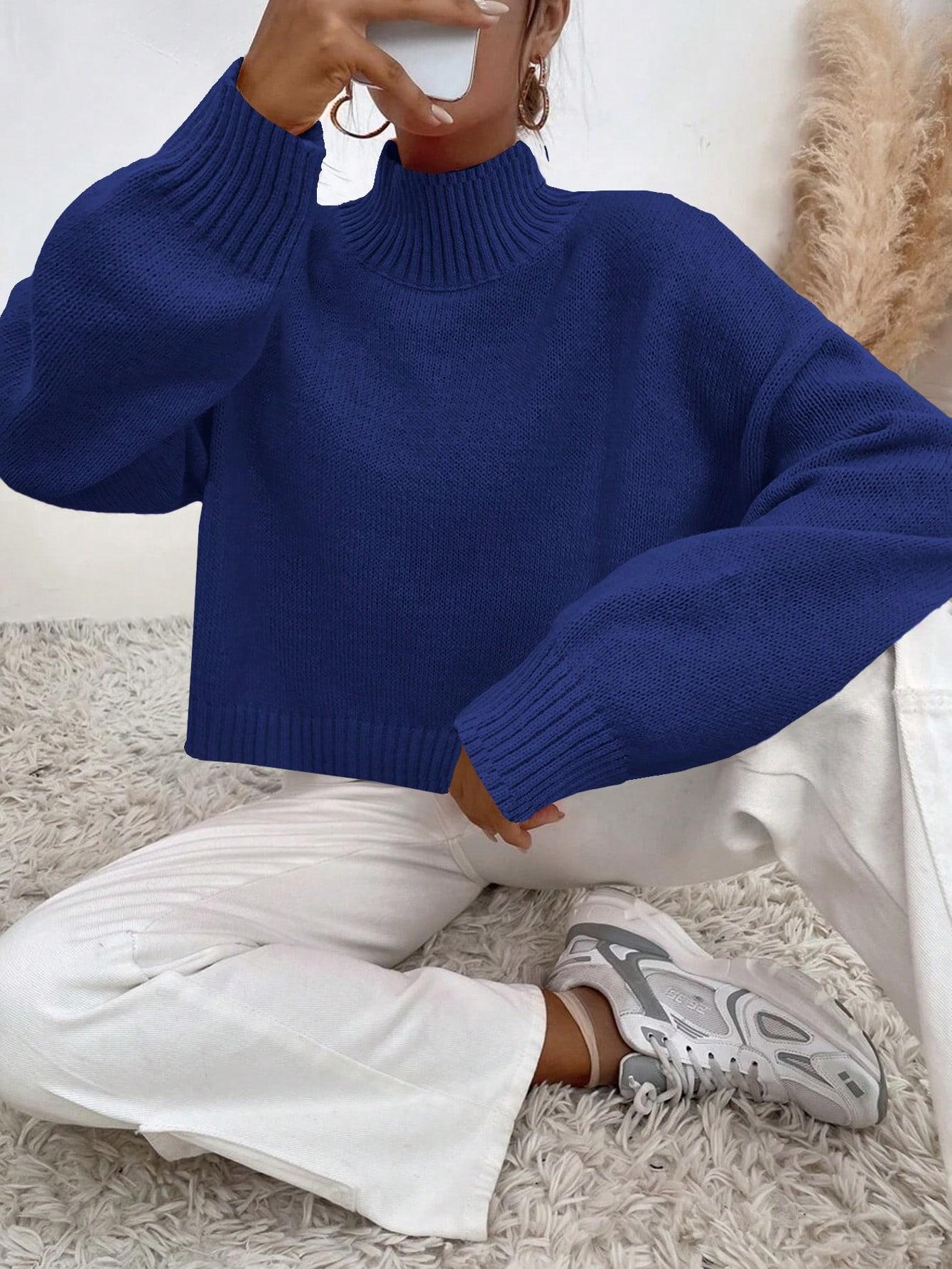 KLASYCZNY NIEBIESKI SWETER 