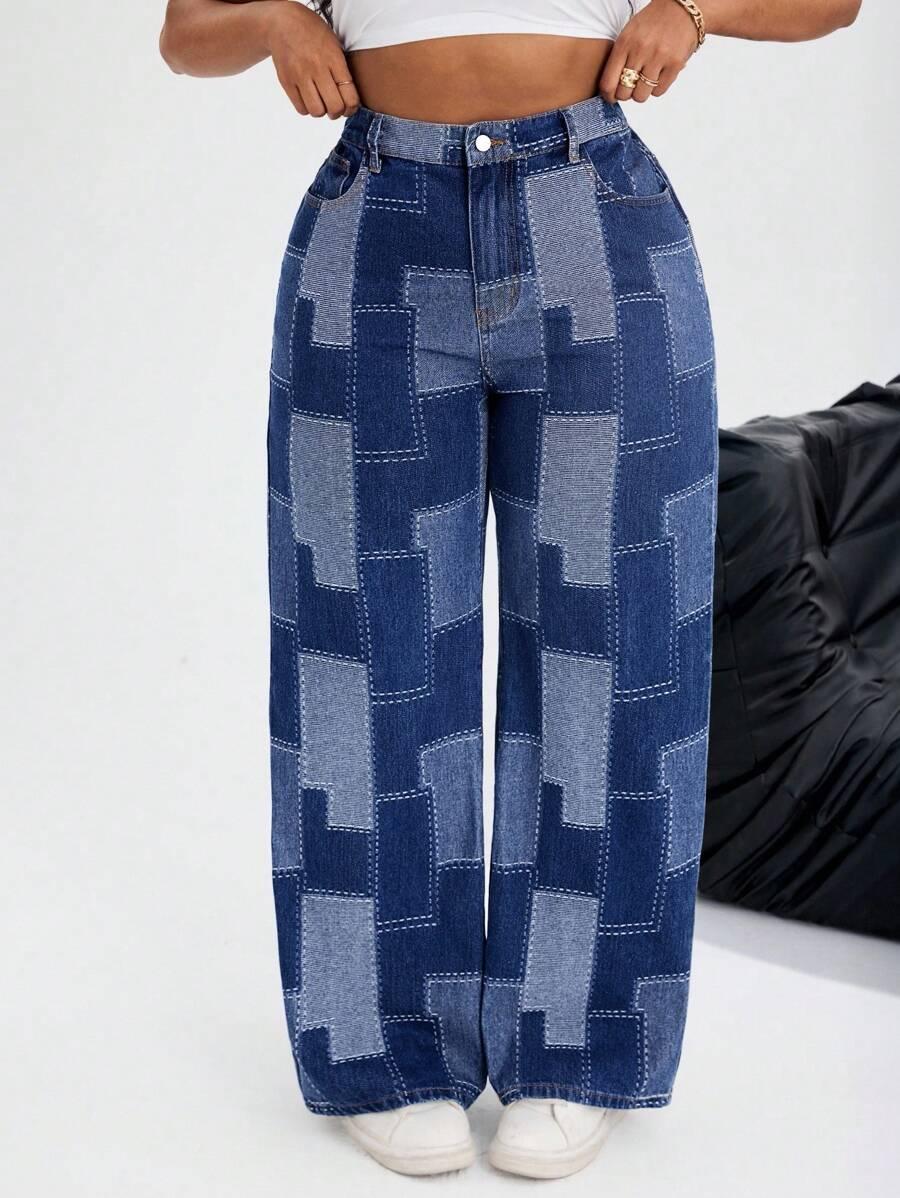 niebieskie spodnie jeans 