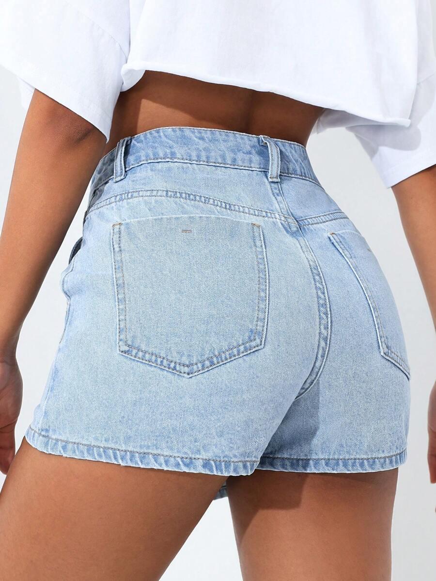 NIEBIESKIE SPÓDNICO-SPODENKI JEANS 