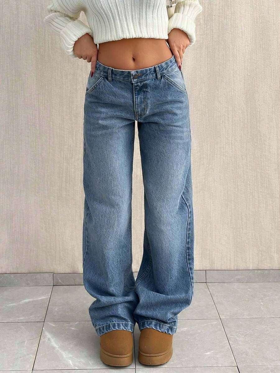 NIEBIESKIE SPODNIE JEANS