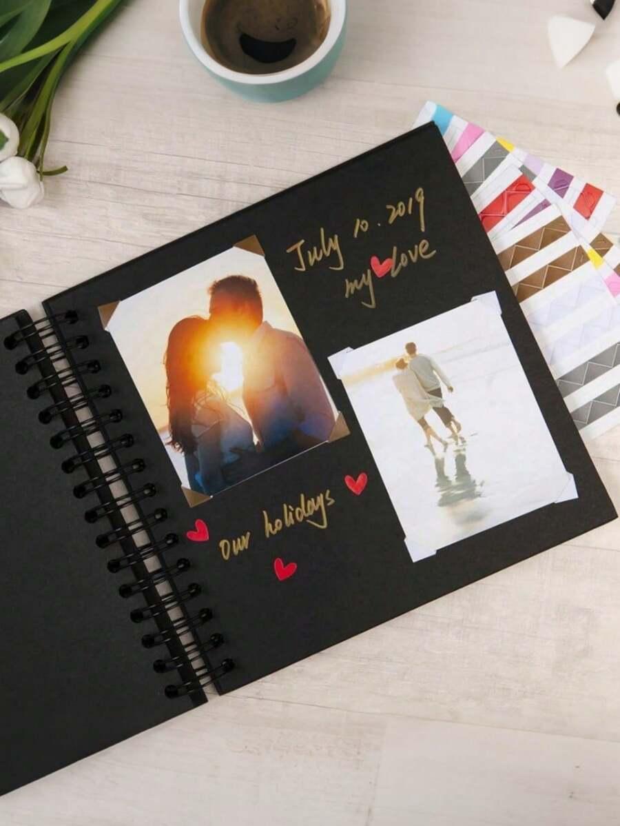 czarny zeszyt scrapbook