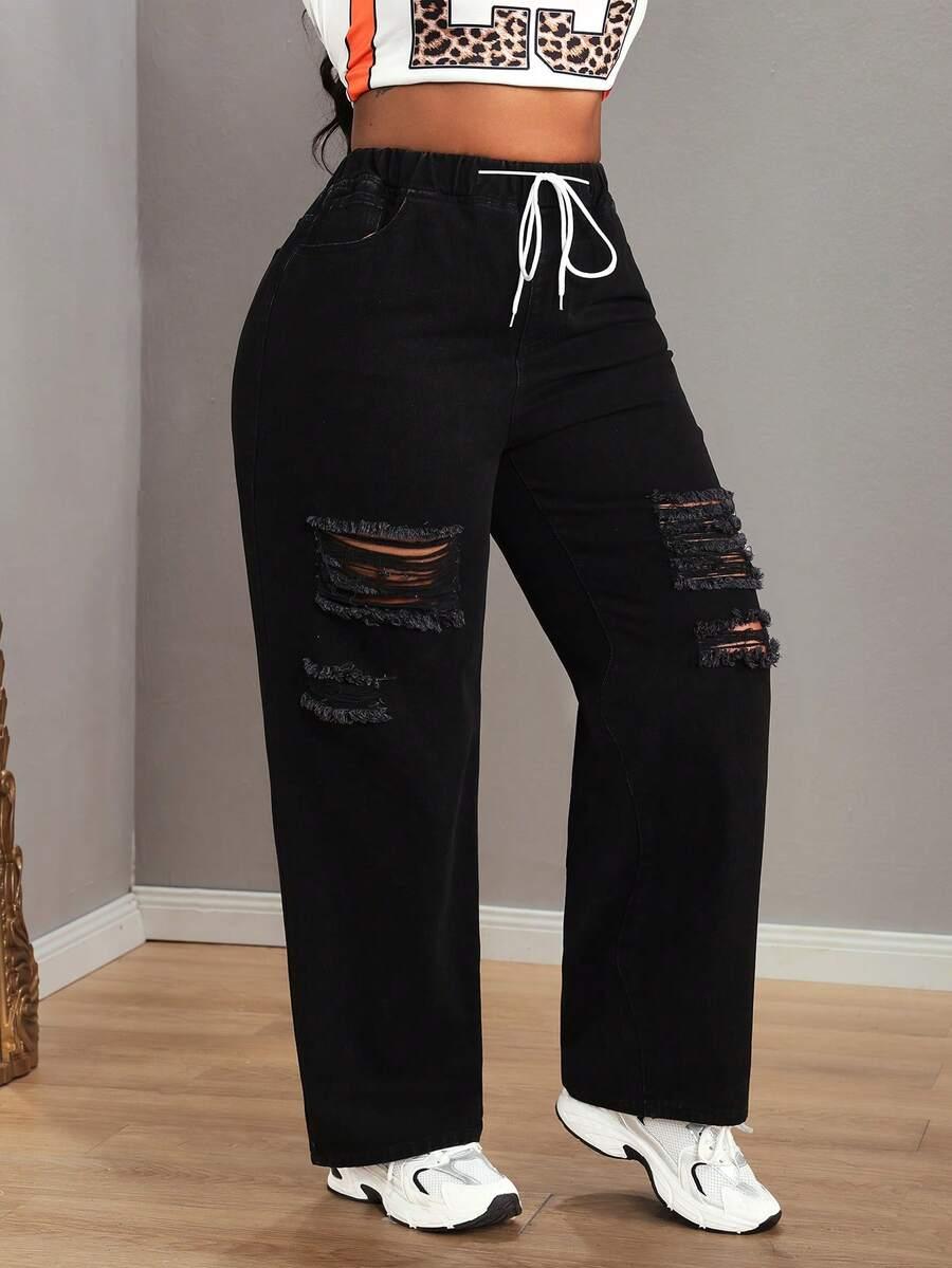 czarne spodnie jeans 