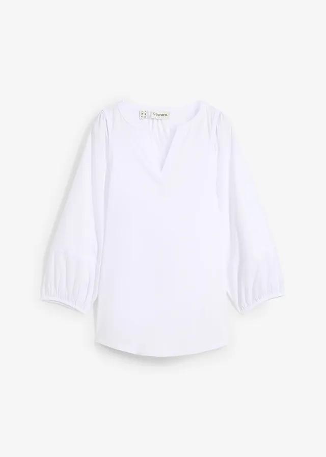 BIAŁA BLUZKA V NECK 