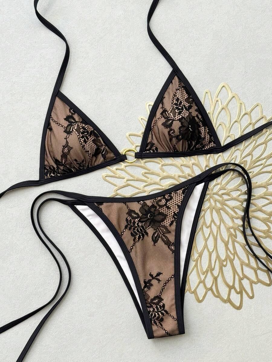 komplet bikini koronka