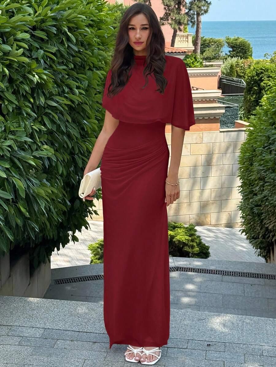 czerwona maxi sukienka 