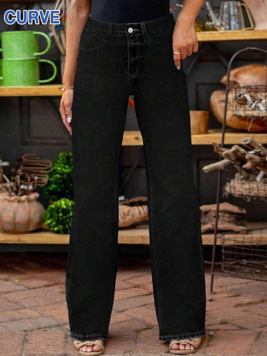 CZARNE SPODNIE JEANS