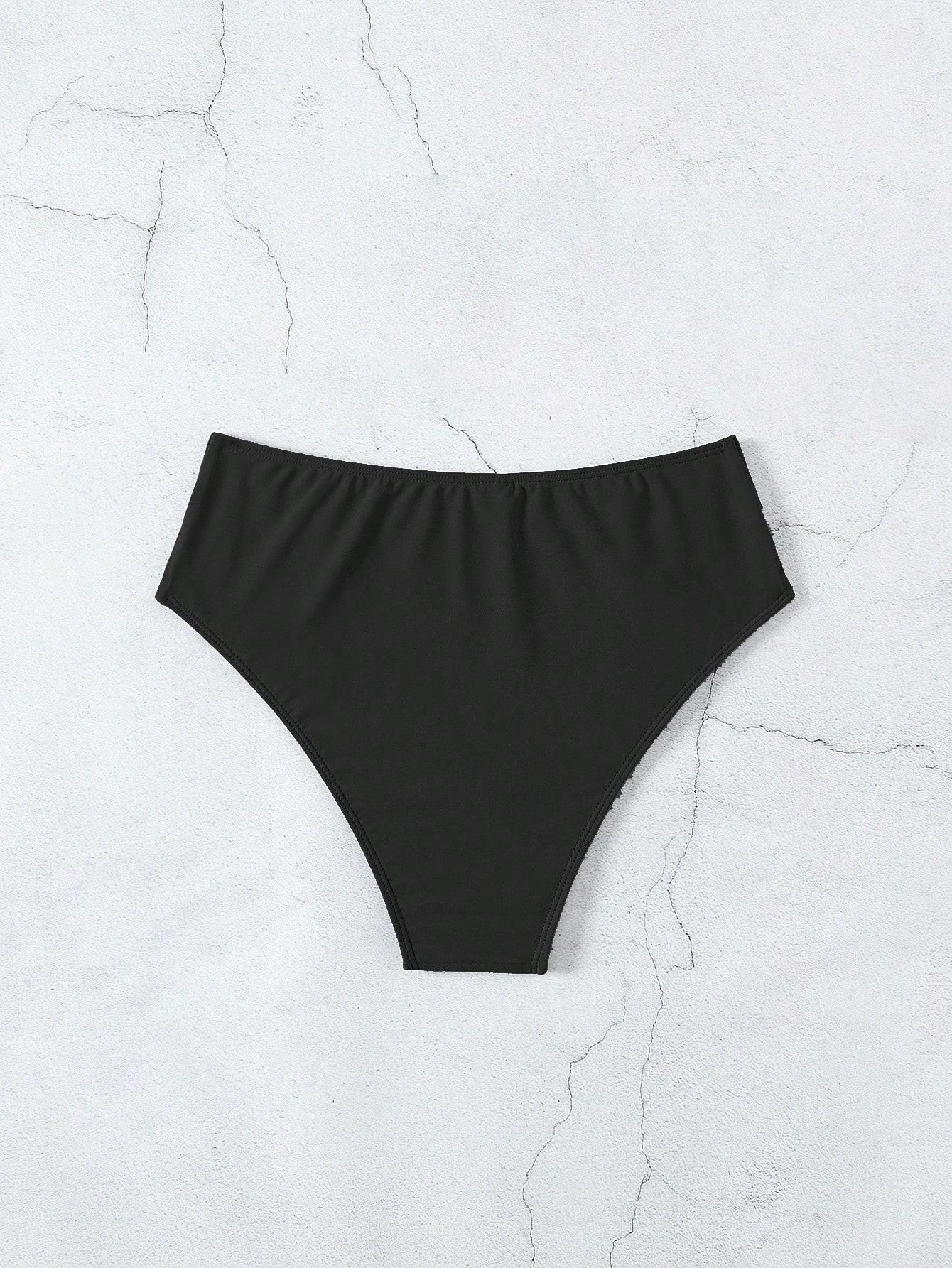 czarny dół od bikini wycięcie 