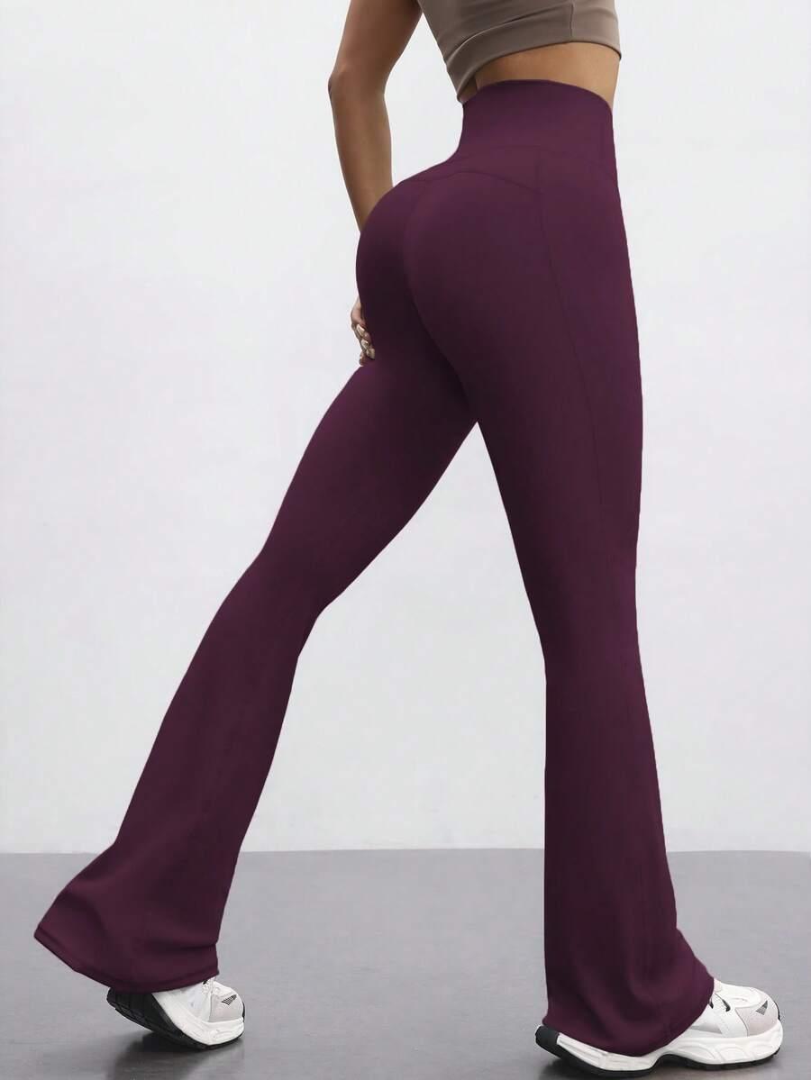 FIOLETOWE LEGGINSY WYSOKI STAN