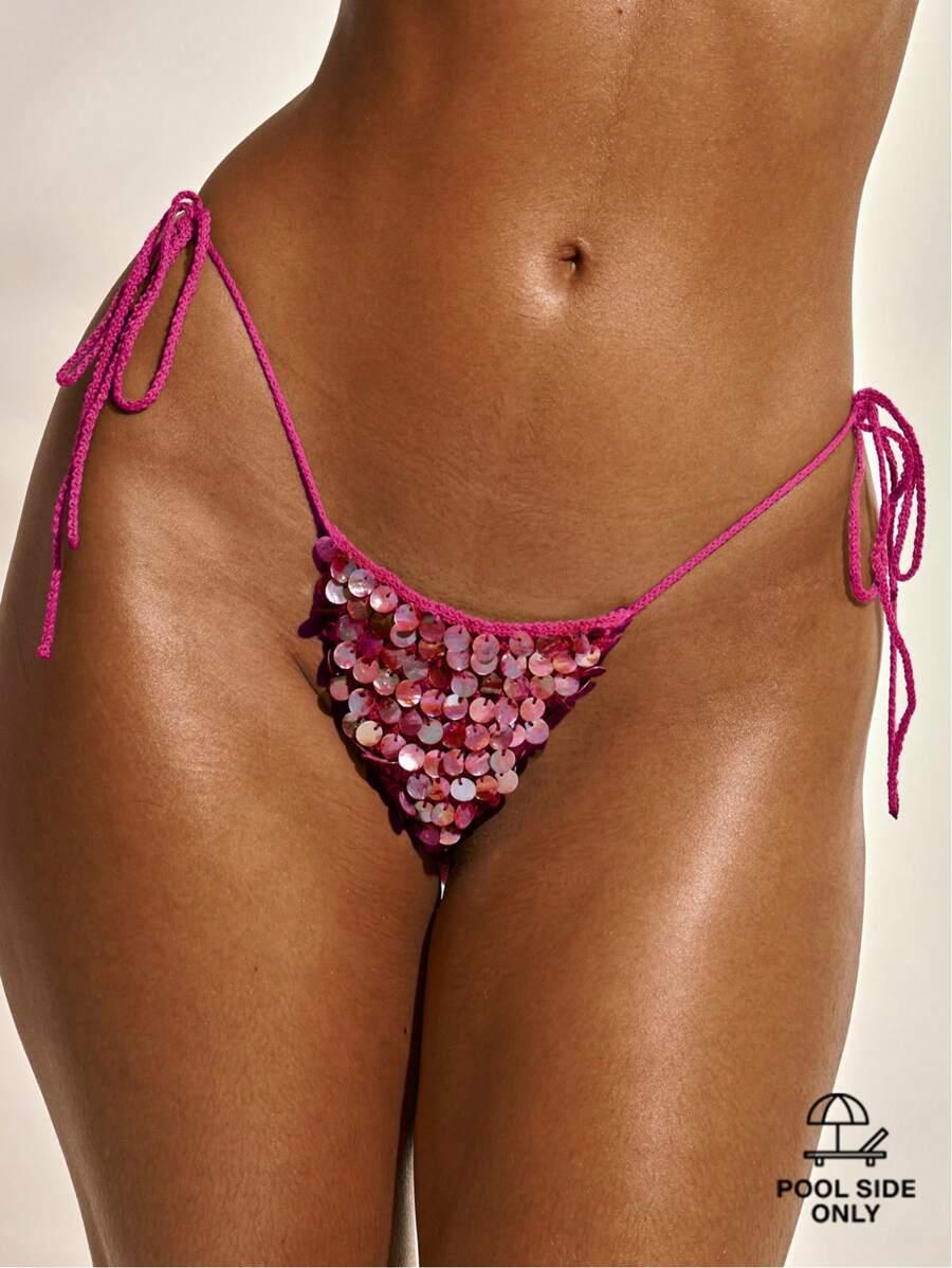 różowy dół od bikini