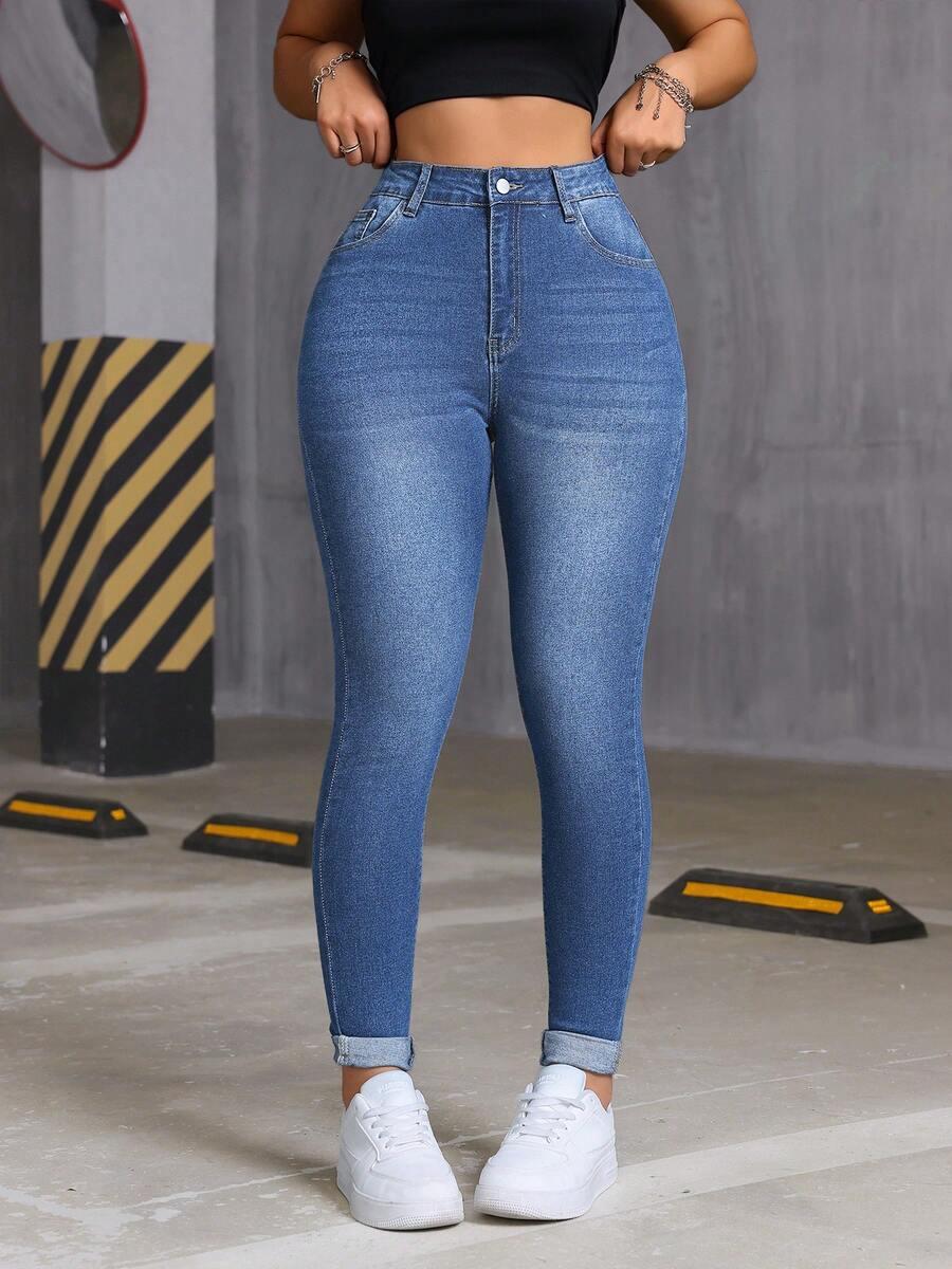 NIEBIESKIE SPODNIE JEANS