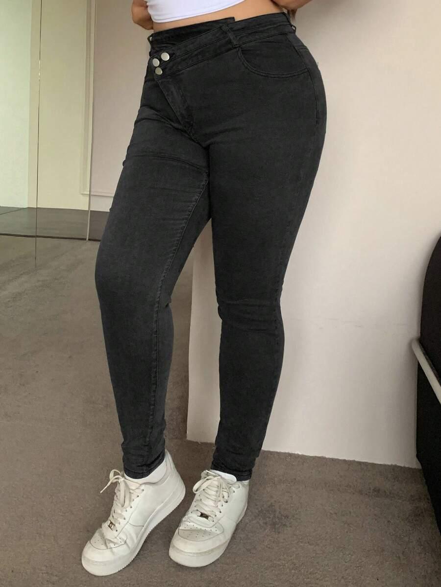 SPODNIE RURKI JEANS WYSOKI STAN
