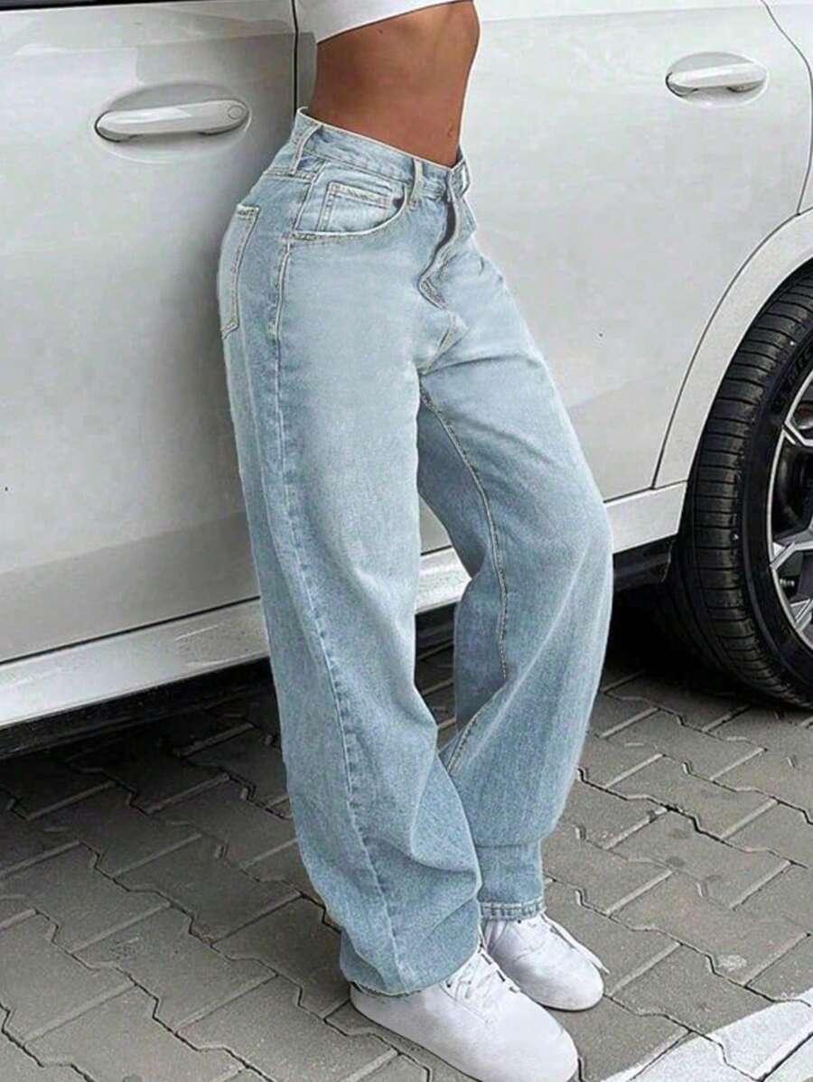 DAMSKIE PROSTE JEANSY