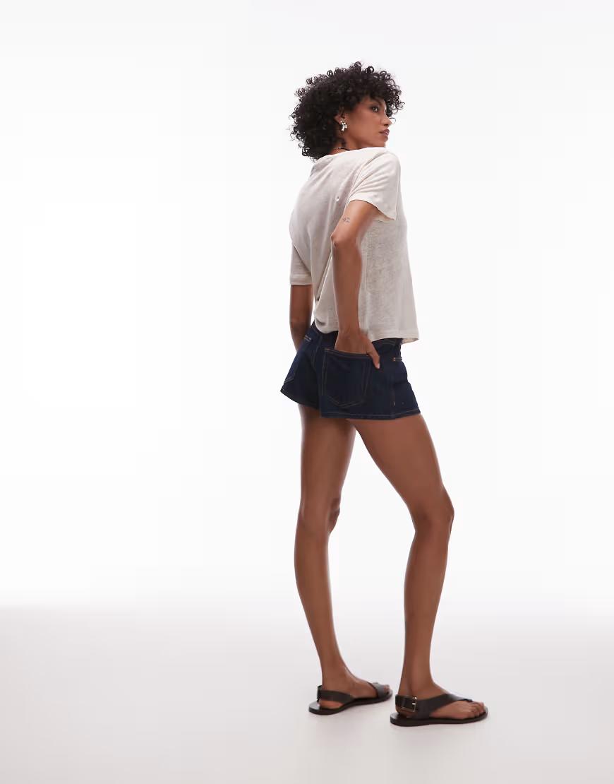 NIEBIESKIE SPODENKI JEANS 