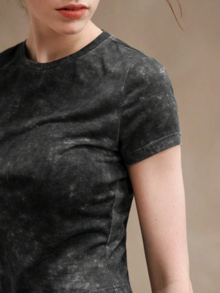 szary t-shirt krótki rękaw