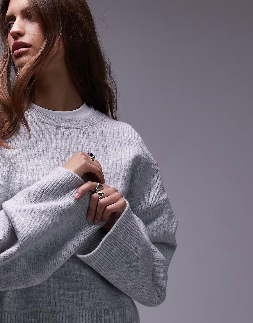 SZARY SWETER OVERSIZE