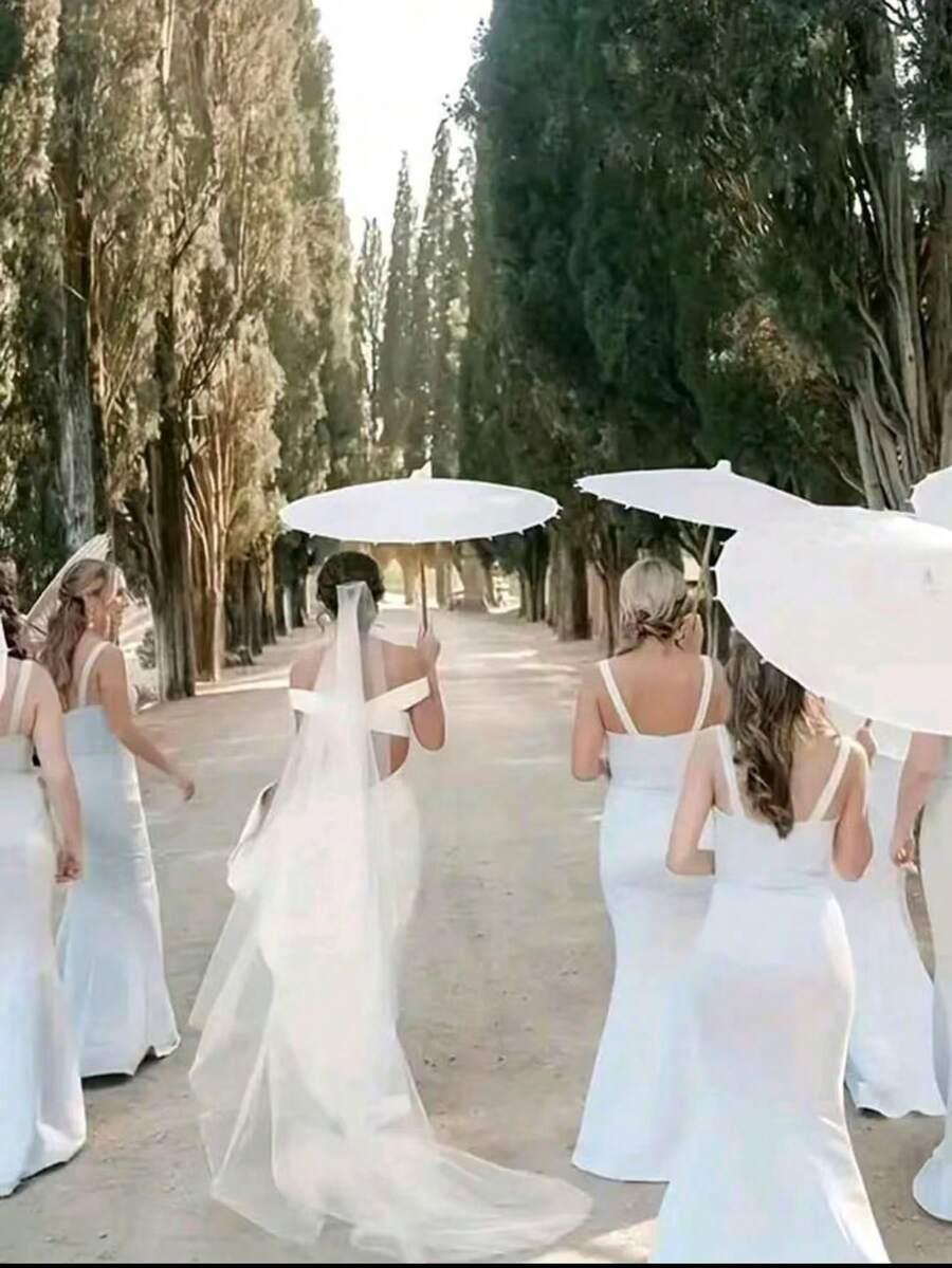 BIAŁY PARASOL DEKORACJA 6-pack
