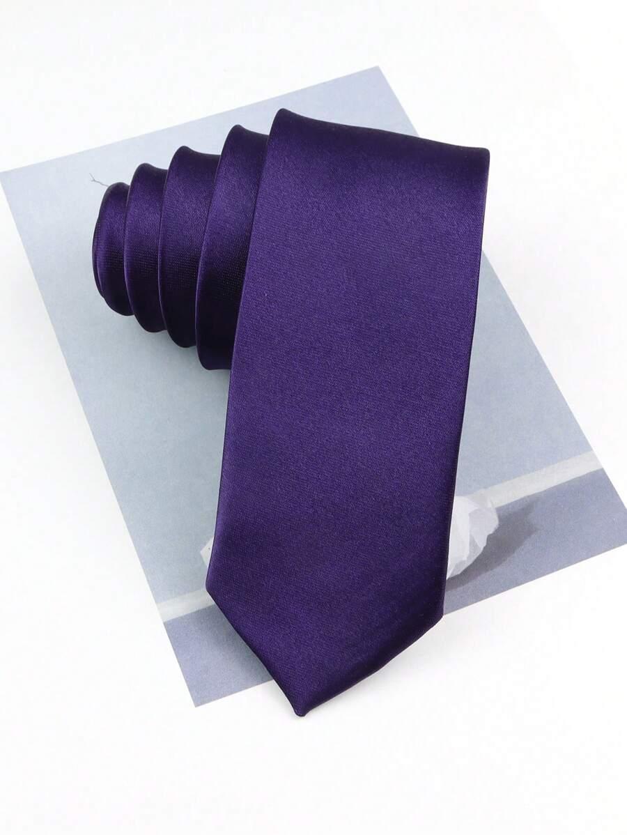 fioletowy elegancki krawat