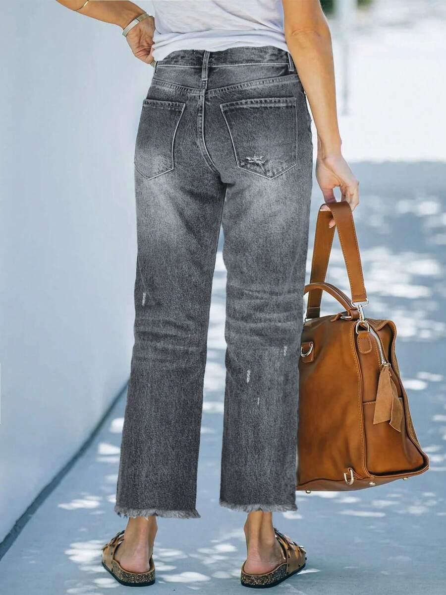 SZARE SPODNIE JEANS 