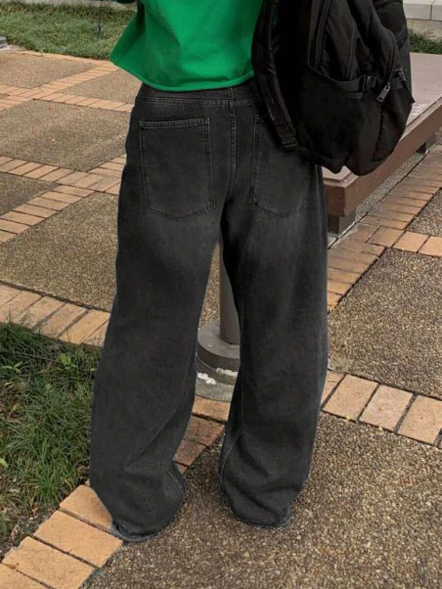 czarne spodnie jeans 