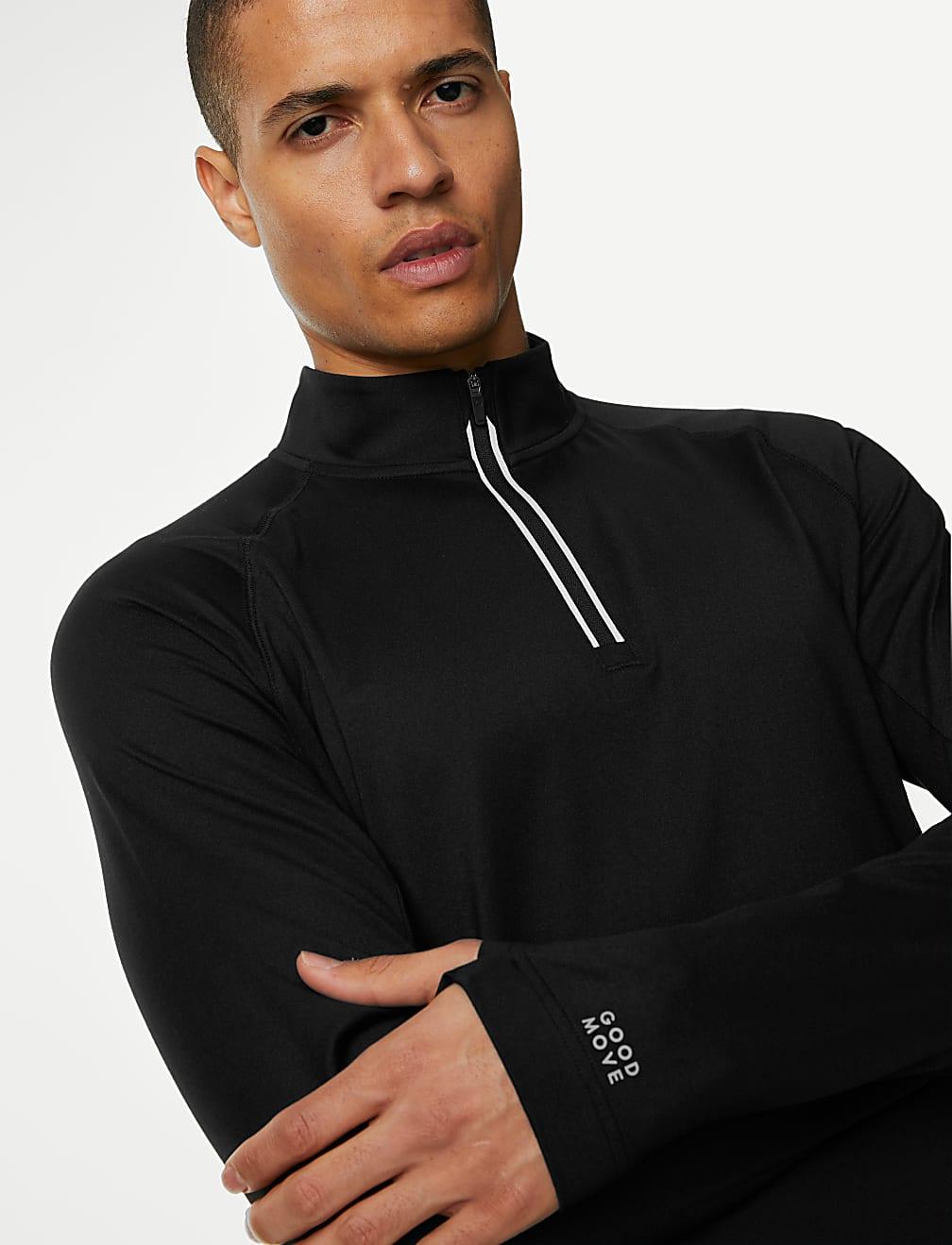 CZARNA BLUZA ZAMEK BŁYSKAWICZNY T28-9632P-Y0