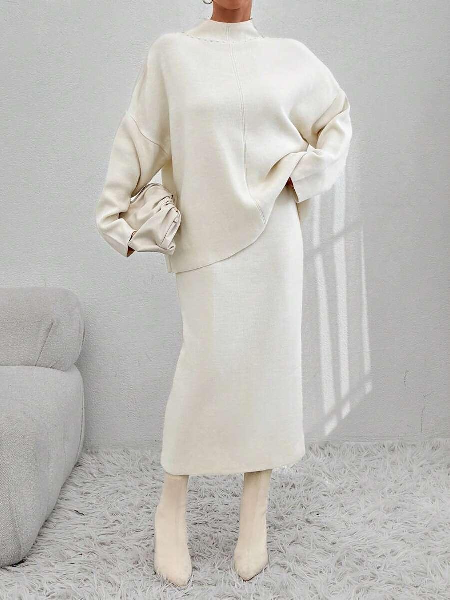 komplet sweter spódnica