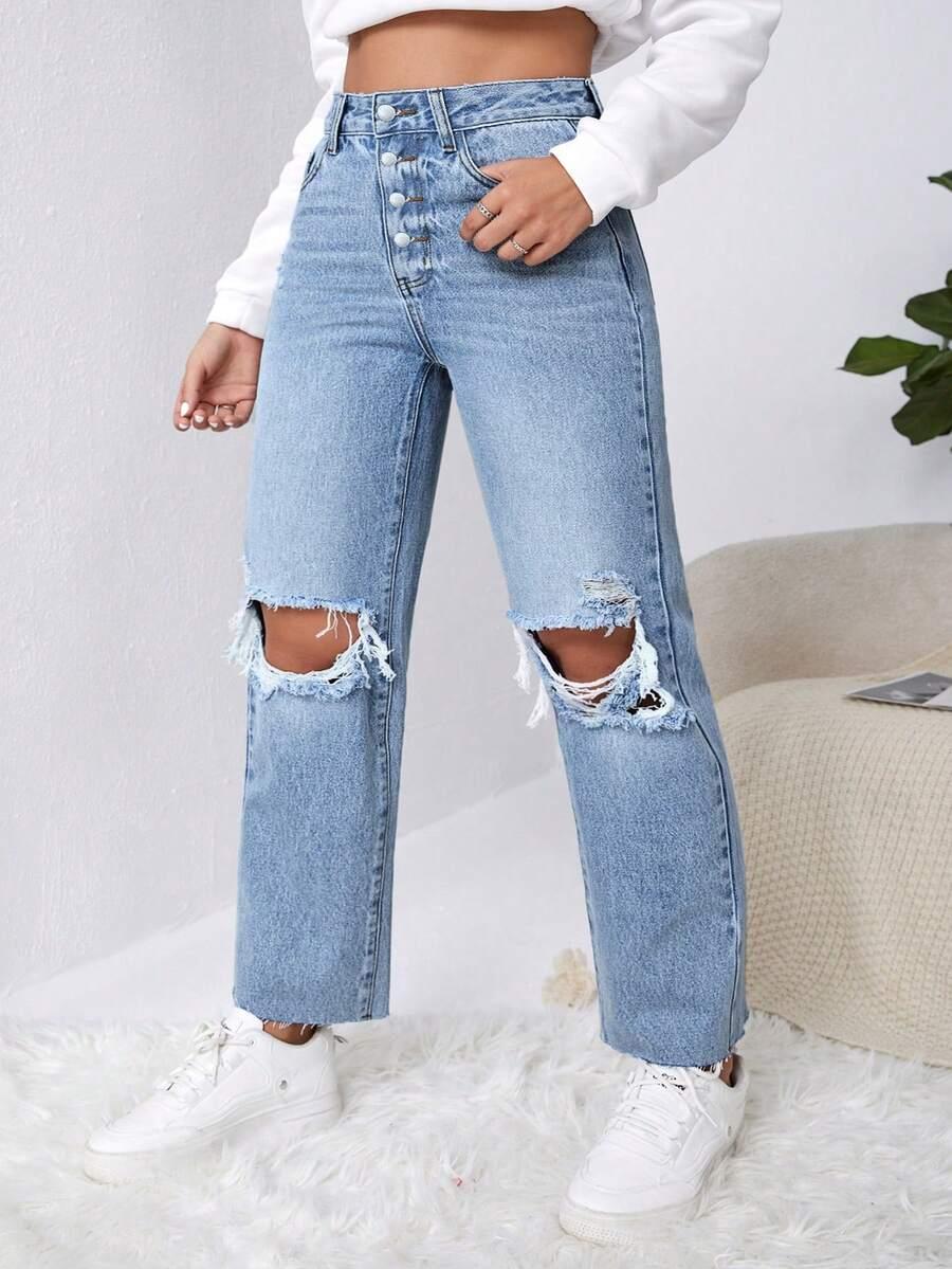 SPODNIE JEANS WYSOKI STAN