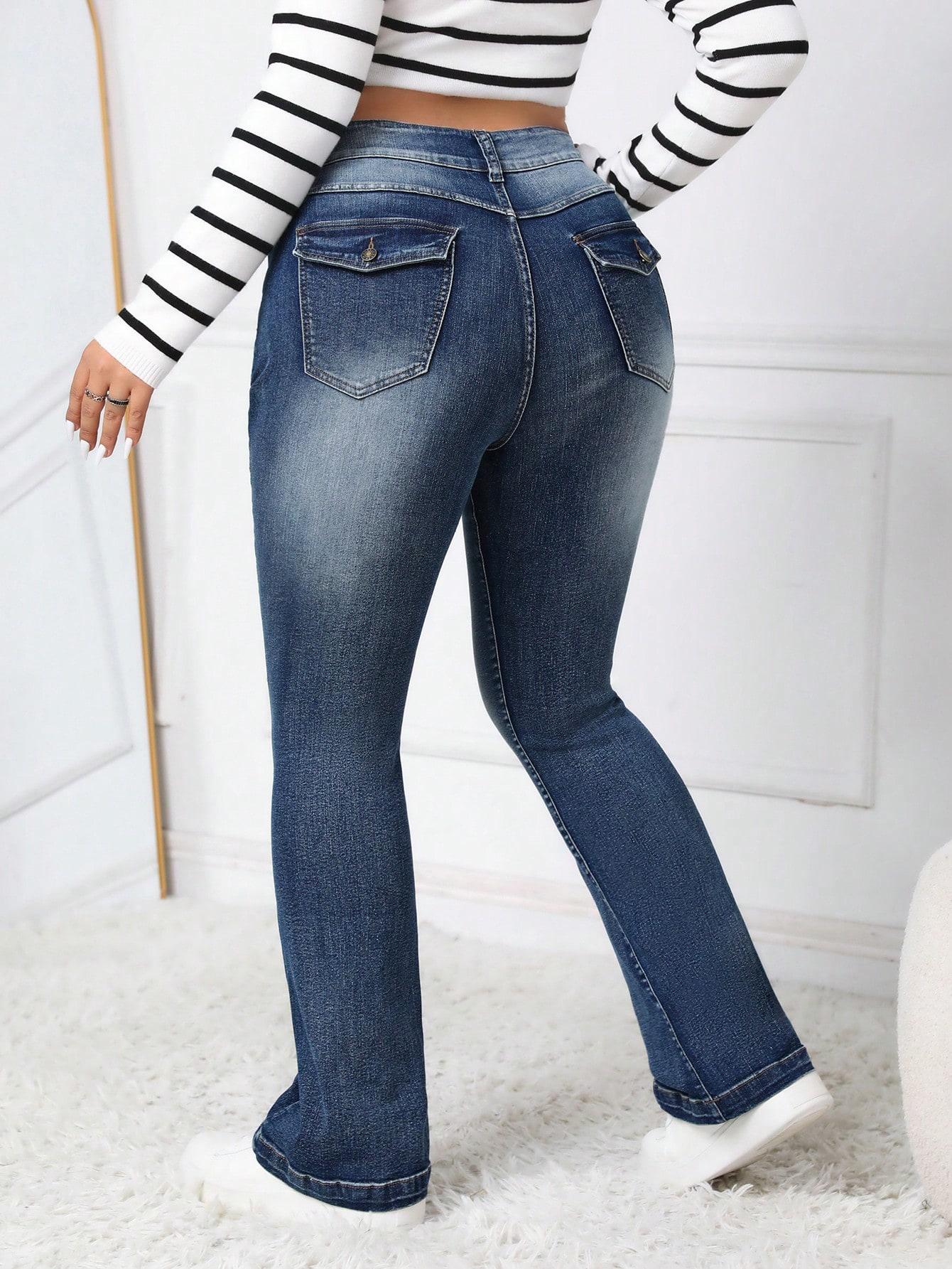 NIEBIESKIE JEANSY DZWONY