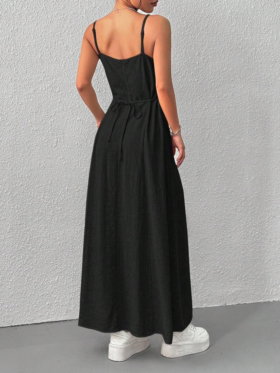 czarna sukienka maxi