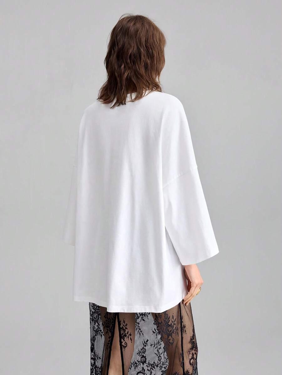 BIAŁY OVERSIZE T-SHIRT
