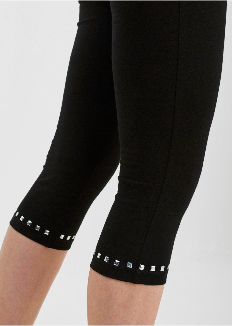 CZARNE LEGGINSY ZDOBIENIE