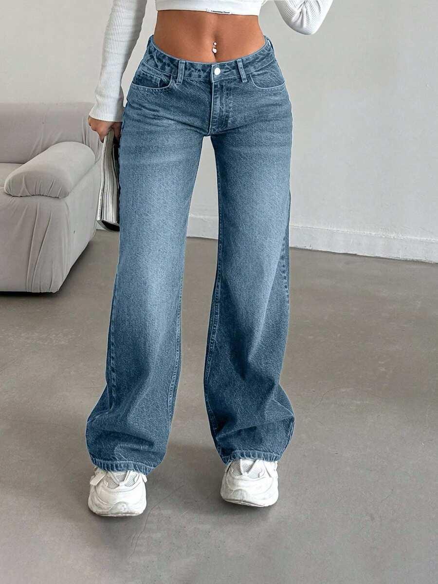 NIEBIESKIE SPODNIE JEANS 