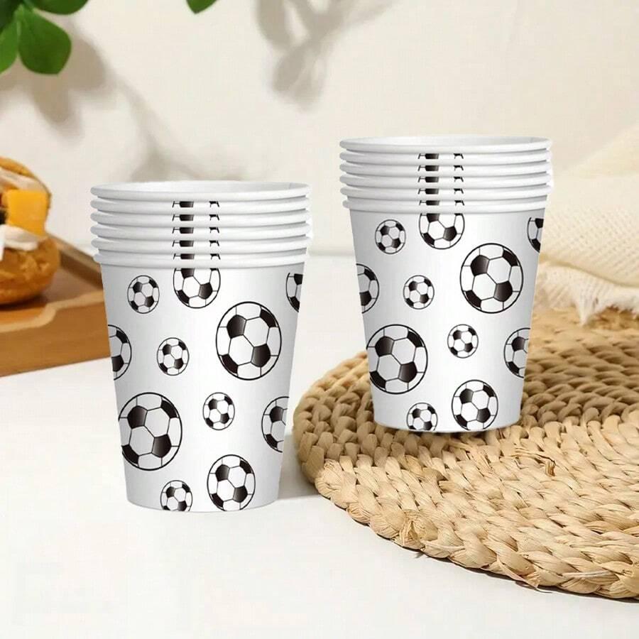 kubki jednorazowe wzór piłki 10-pack