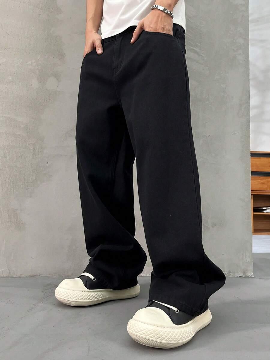 CZARNE SPODNIE JEANS