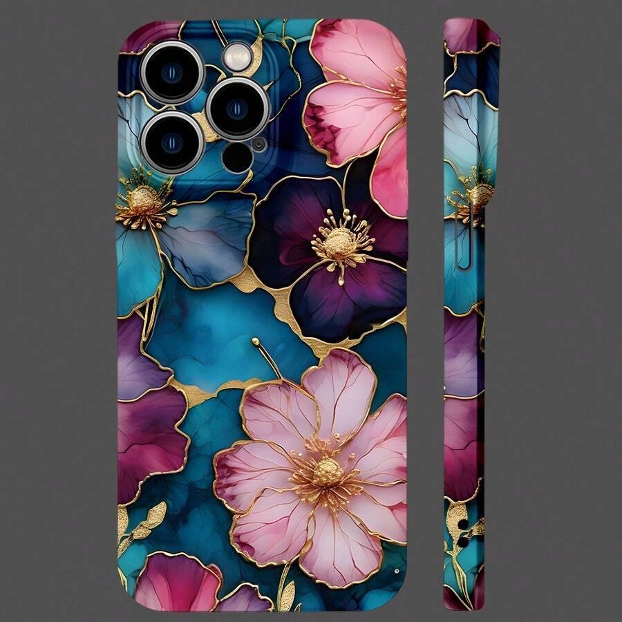 etui na telefon iphone 14 kwiaty 