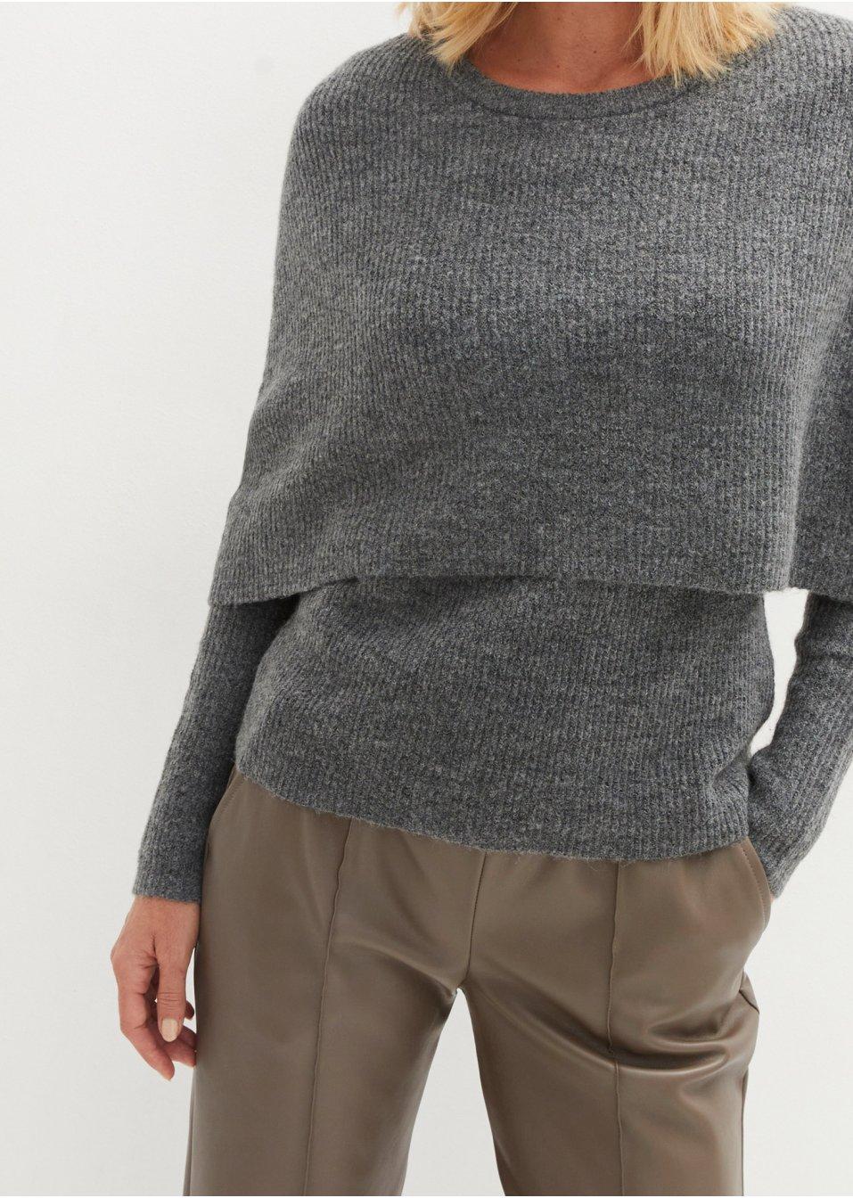 SZARY SWETER casual
