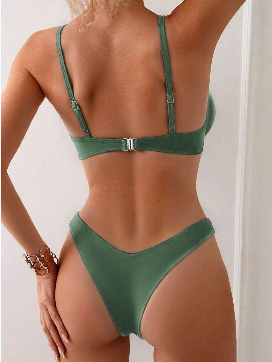zielony komplet bikini